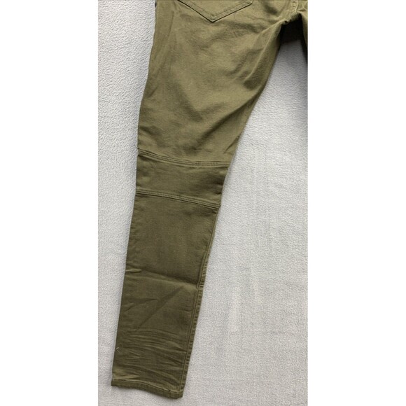 Smoke Rise Biker Pants Mens Size 38 x 34 Army Green Black Stripe Slim Tapered - Picture 16 of 16